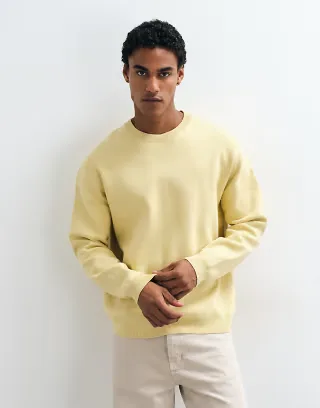 ASOS DESIGN oversized compact knit sweater in yellow
