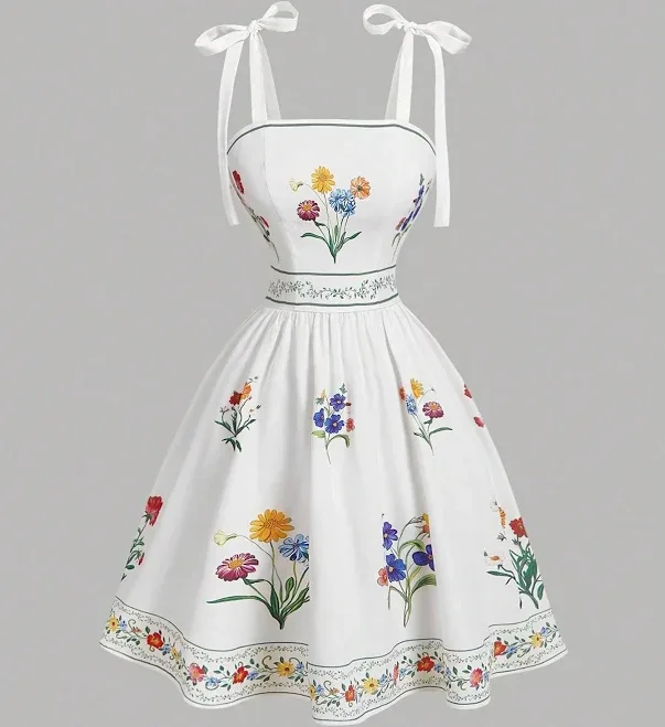 Shein Women's Floral Print Boho Style Dress
