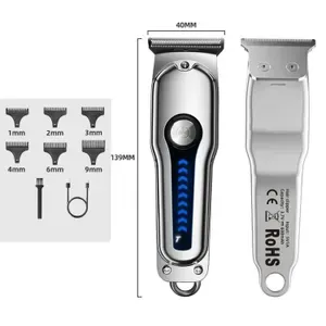 Electric Hair Clipper with Precision Trimmer - USB Rechargeable Cordless Hair Trimmer for Men, Professional Haircut Shav