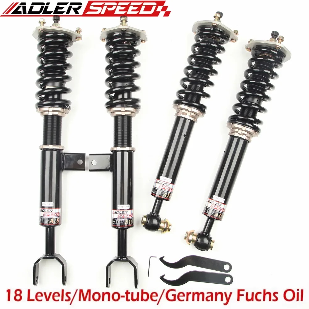 ADLERSPEED 18 Level Adjustable Coilovers Suspension Kit For BMW 5 SERIES F10 RWD 11-16