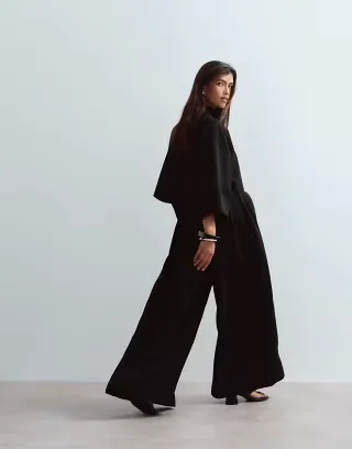 ARRANGE wide leg pants in black - part of a set