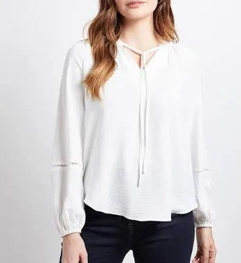 Wallis Women's Scallop Trim Gathered Raglan Top