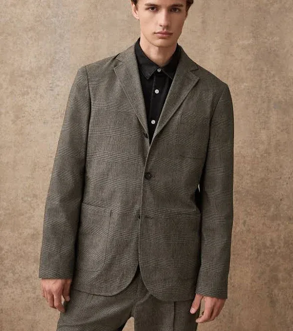 Next Men's Slim Fit Cotton Blend Suit Jacket