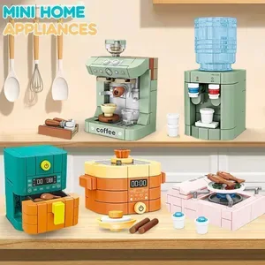 Pretend Play Home Appliance Building Blocks s Toys Birthday and Holiday Gift Mini Appliances Set Including Fan Computer
