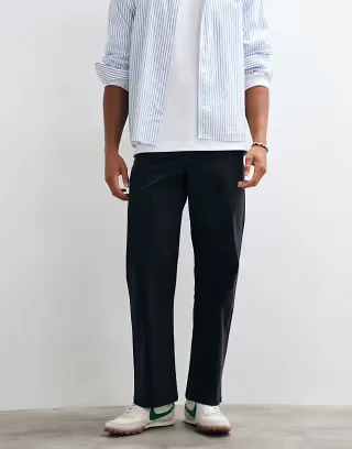 Cotton On baggy chino trouser in charcoal