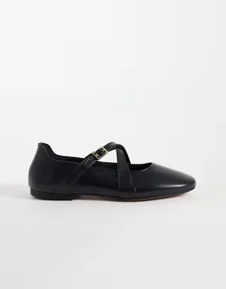 Tommy Hilfiger cross strap mary janes in black