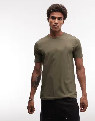 BOSS Orange Tales logo T-shirt in khaki