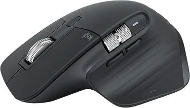 Logitech MX Master 3S Wireless Mouse, Bluetooth, 8K DPI, Quiet Clicks, Fast Scrolling, Graphite (Renewed)