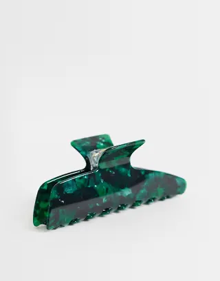 JJXX hairclaw in green marble