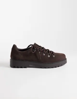 SEQWL Gaston faux suede low hiker boots in brown