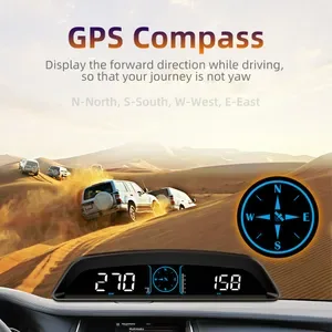 Hikity GPS HUD Head-Up Display Speedometer - Smart Digital Car Speed Alarm Meter, Universal Auto HUD, Dashboard Projecto