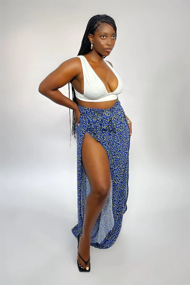 MONCGREEN HIGH WAIST OVER LAPPING PANT