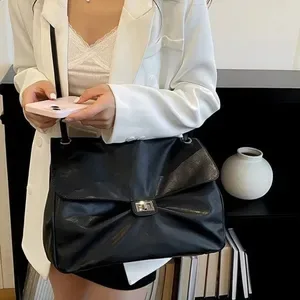 CEEKAY Matte PU Oversized Flap Sling Bag Simple Front Square Twist Metal Buckle Adjustable Dual Leather Shoulder Strap C
