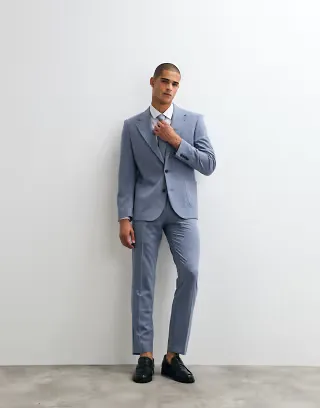 ASOS DESIGN FlexMax slim set in blue