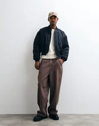 Weekday bomber with gathered sleeve and back detail in navy