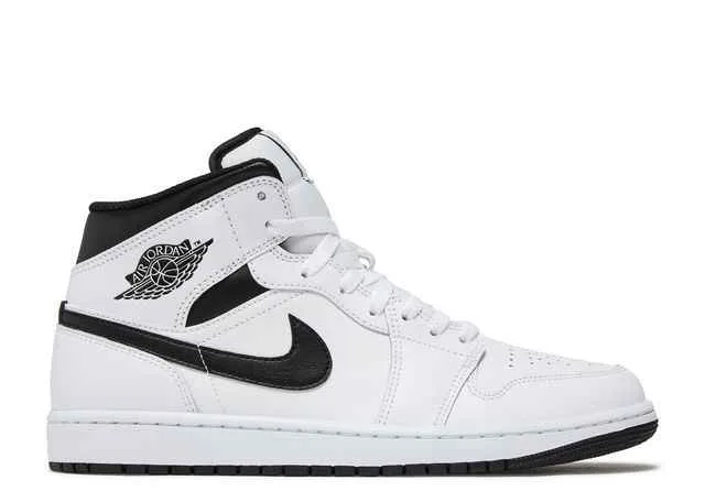 Air Jordan 1 Mid Weiß Schwarz
