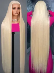 300% Brazilian 613 HD 30 40 Inches 13x6 Honey Blonde Straight Transparent Lace Front Simulation Human Hair Wigs 13x4 Lac