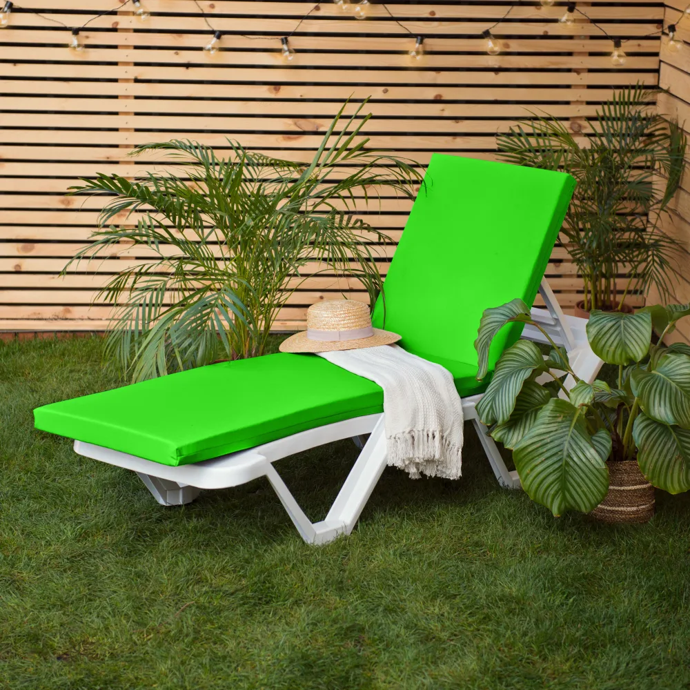Outdoor Water Resistant Sun Lounger Cushions for Garden Patio Lounger Pads