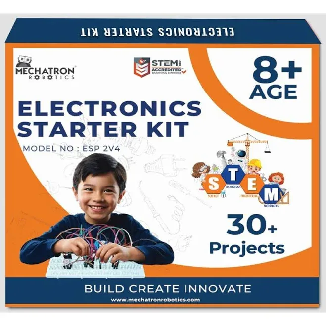 Mechatron Robotics 30+ DIY Electronics Project Kit (ESP2V4) | Science kit | STEM Project Kit | Science Experiment Kit wi