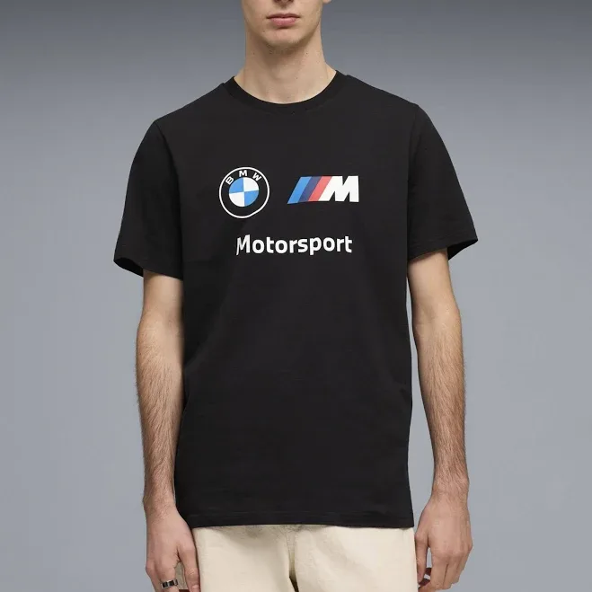 Man Puma Black BMW Motorsport Essentials T-Shirt