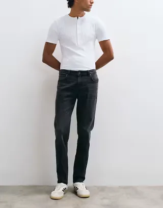 ASOS DESIGN essential skinny jeans in washed black
