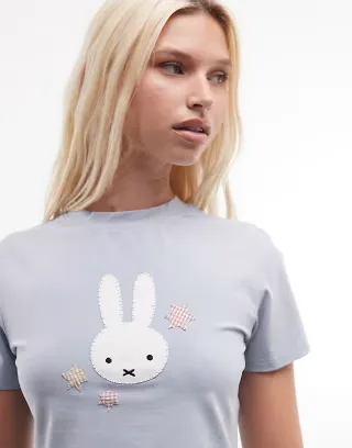 Daisy Street x Miffy baby tee in blue