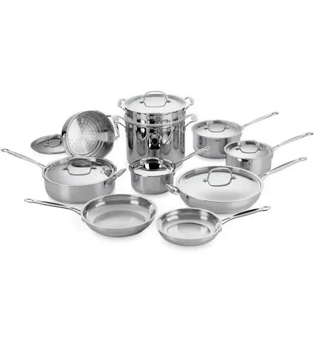 Cuisinart Chef's Classic 17 Piece Stainless Steel Cookware Set