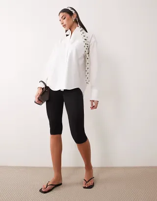 ASOS DESIGN classic cotton shirt in white