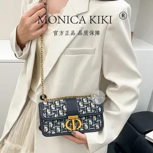 MONICA KIKI hot embroidered luxury versatile designer shoulder bag trendy and fashionable small square bag for women