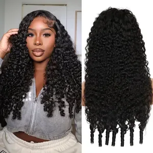 13x6 Lace Frontal Wig 200% Density Burmese Curly Wig Human Hair 13x4 HD Transparent Pre Plucked Burmese Virgin Human Hai