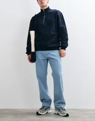 Stan Ray standard 5 straight leg jeans in mid wash blue