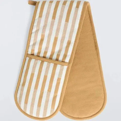 John Lewis Staggered Stripe Double Cotton Oven Glove