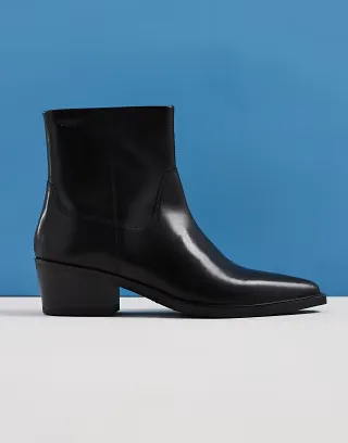 Vagabond Shoemakers Kelsey leather cowboy ankle boots in black