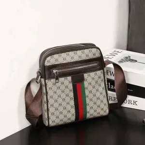 Luxury Design Mens Crossbody Bags - Plaid Letter Print Square Shoulder Sling Messenger Bag - High Quality Durable Materi