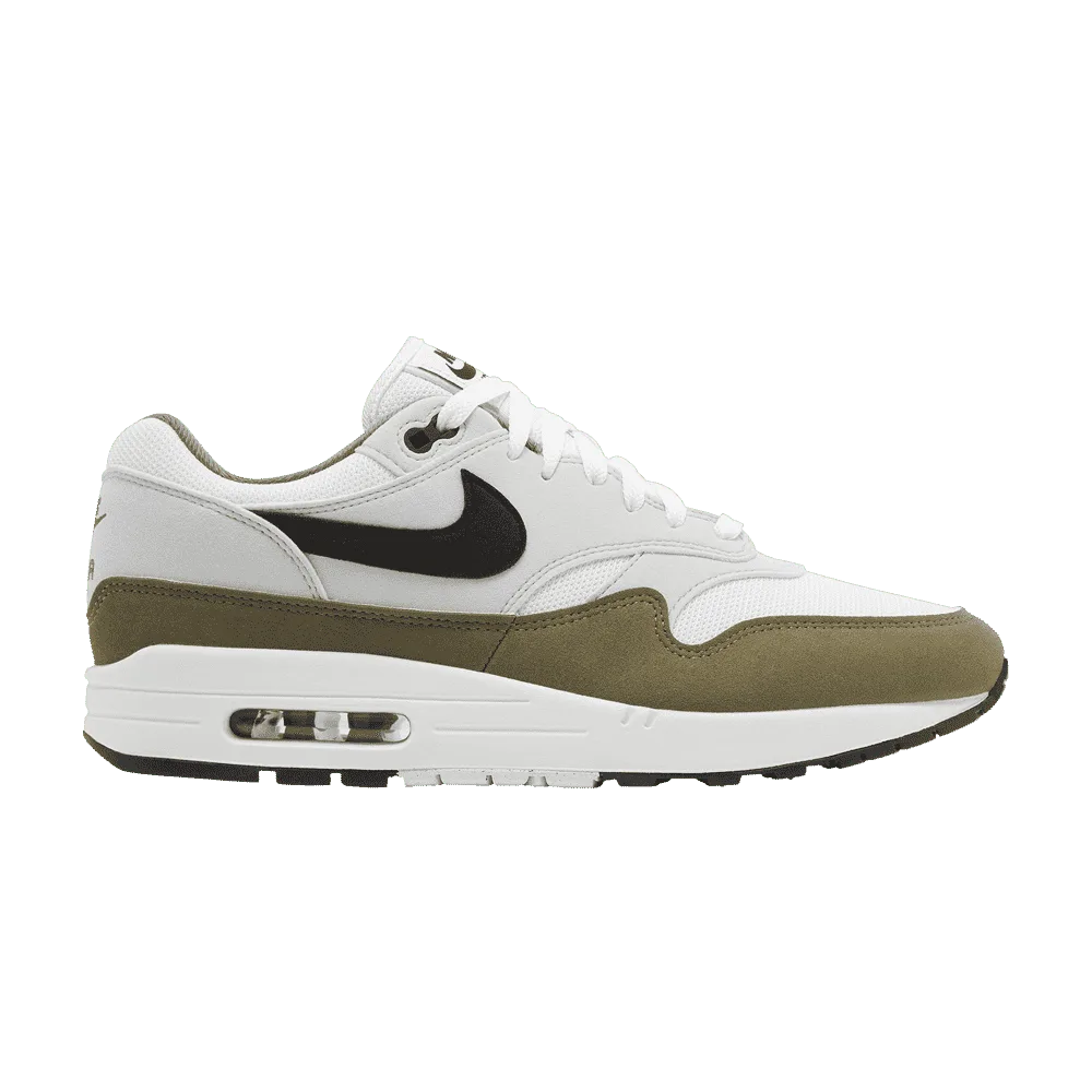 Air Max 1 White Black Medium Olive