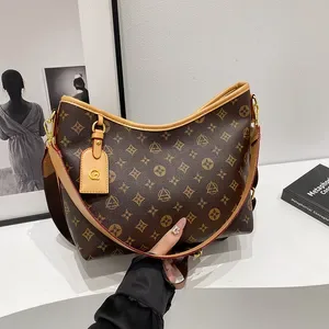 High-End Large-Capacity Womens Tote Bag - Vintage Classic Underarm Crossbody with Wide Shoulder Strap - Practical Everyd