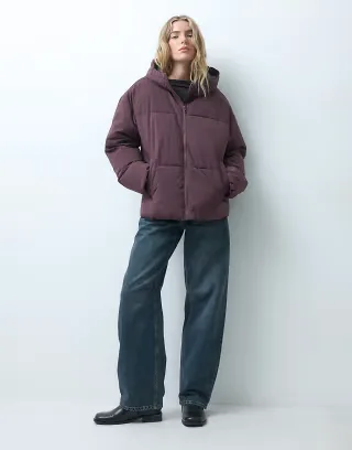 JJXX puffer jacket in burgundy