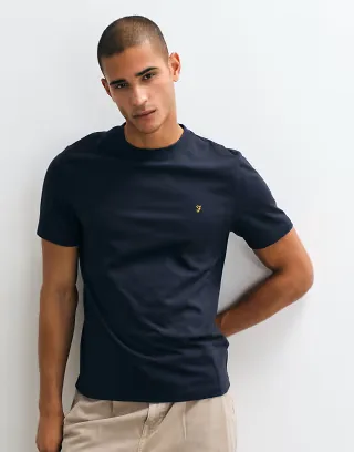 Farah Danny short sleeve regular fit t-shirt in navy