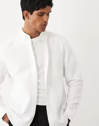 ASOS DESIGN regular fit oxford shirt in white