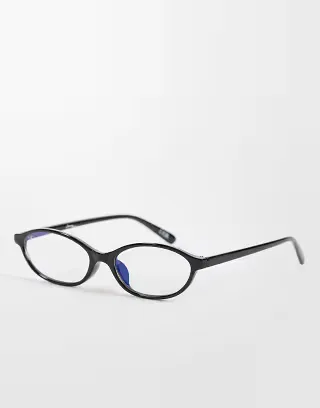Jeepers Peepers skinny clear lens glasses in black