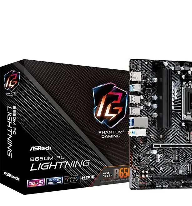 Asrock b650m pg lightning Amd Am5 Micro Atx Motherboard