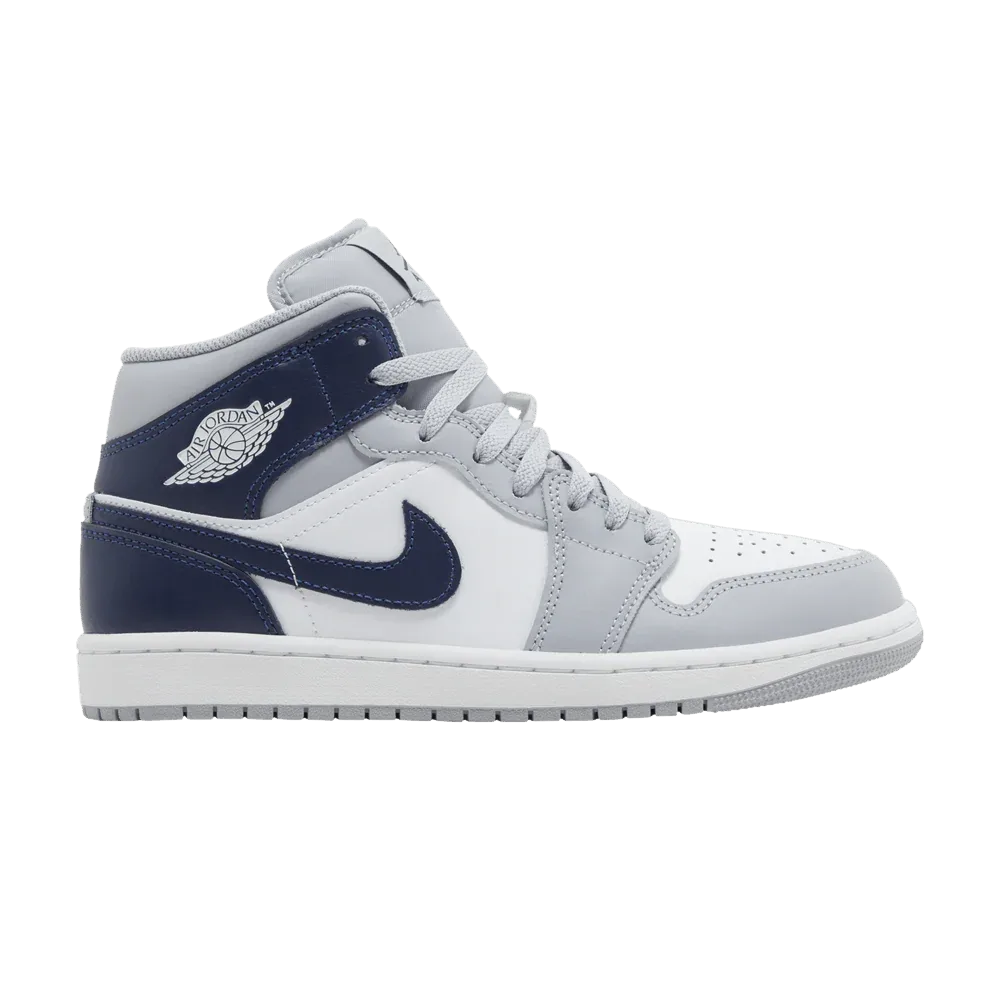 Air Jordan 1 Mid Wolf Grey Midnight Navy
