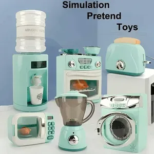 Y251205 Kitchen Toys Set - Pretend Play Home Appliance Toys for Kids - Washing Machine, Toaster, Microwave, Juicer, Egg