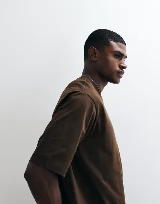 ONLY & SONS oversized fit t-shirt in dark brown