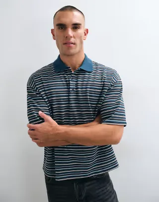 Reclaimed Vintage waffle long sleeve in stripe