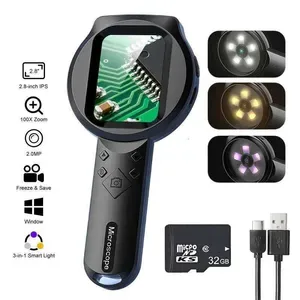 Full HD 2.8'' IPS Digital 1080P 100X Portable Handheld Mignifying Glass Electronics Repair Check Jewelry Magnifier