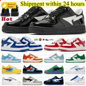 with box Design Casual Shoe Mens Trainers sta Platform Sneakers Womens Low sk8 Camo Patent Black Leather Camouflage Skat