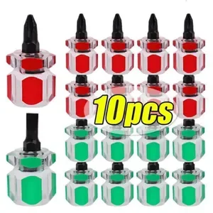 Portable Mini Screwdriver Kit - Heavy Duty Slotted & Phillips Drivers for Eyeglass and Electronics Repair Hand Tools Set