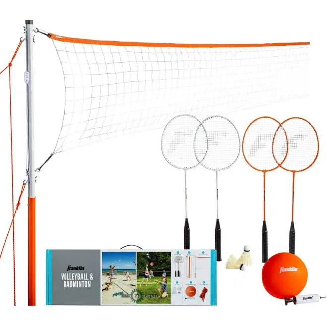 Franklin Sports Volleyball and Badminton Set