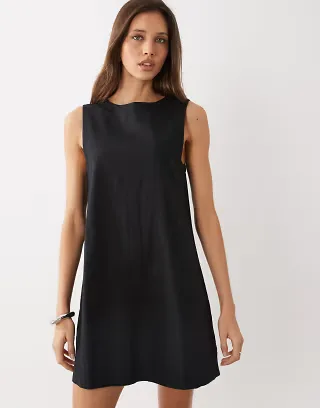 Cotton On shift mini dress in black